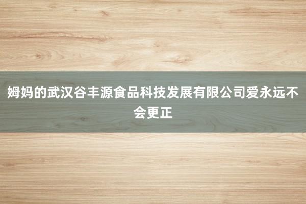 姆妈的武汉谷丰源食品科技发展有限公司爱永远不会更正